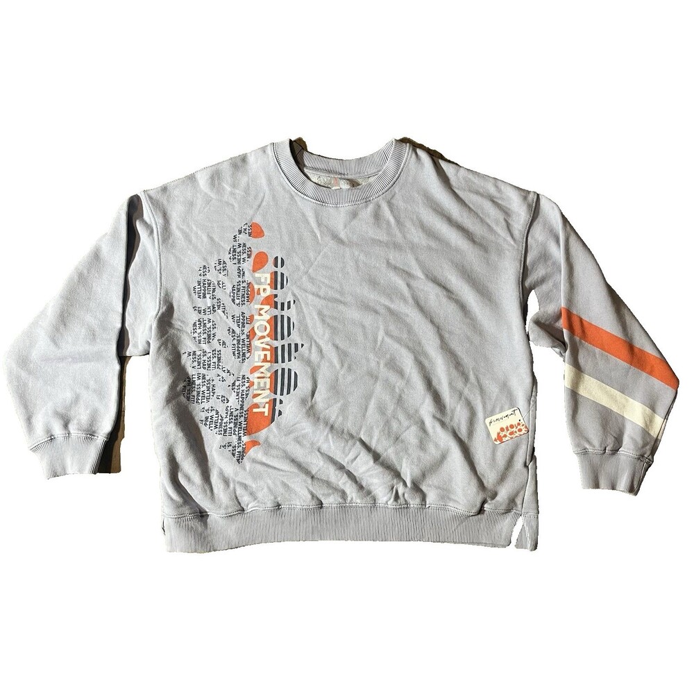 NWT Free People Movement All Star Graphic Pullover Size Small Pockets